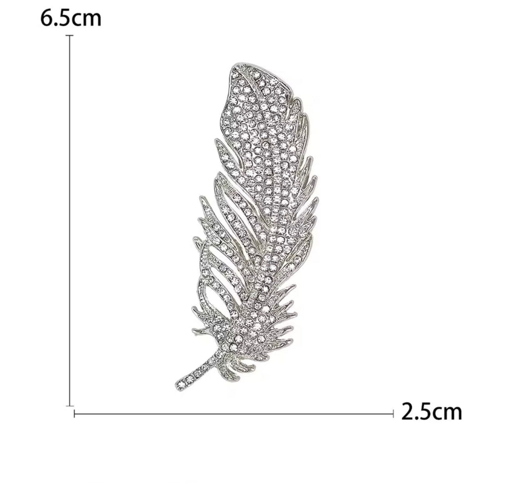 Crystal Feather Brooch – alternate view 4