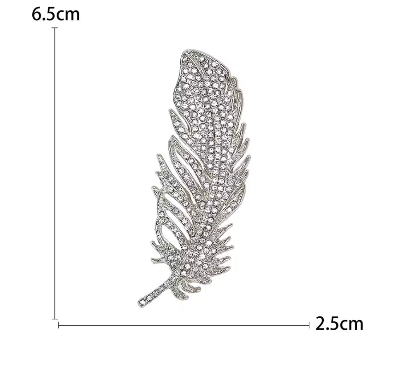 Crystal Feather Brooch – alternate view 4