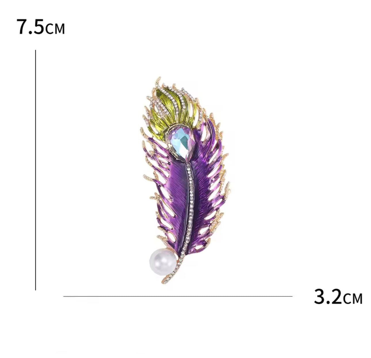 Crystal Feather Brooch – alternate view 8