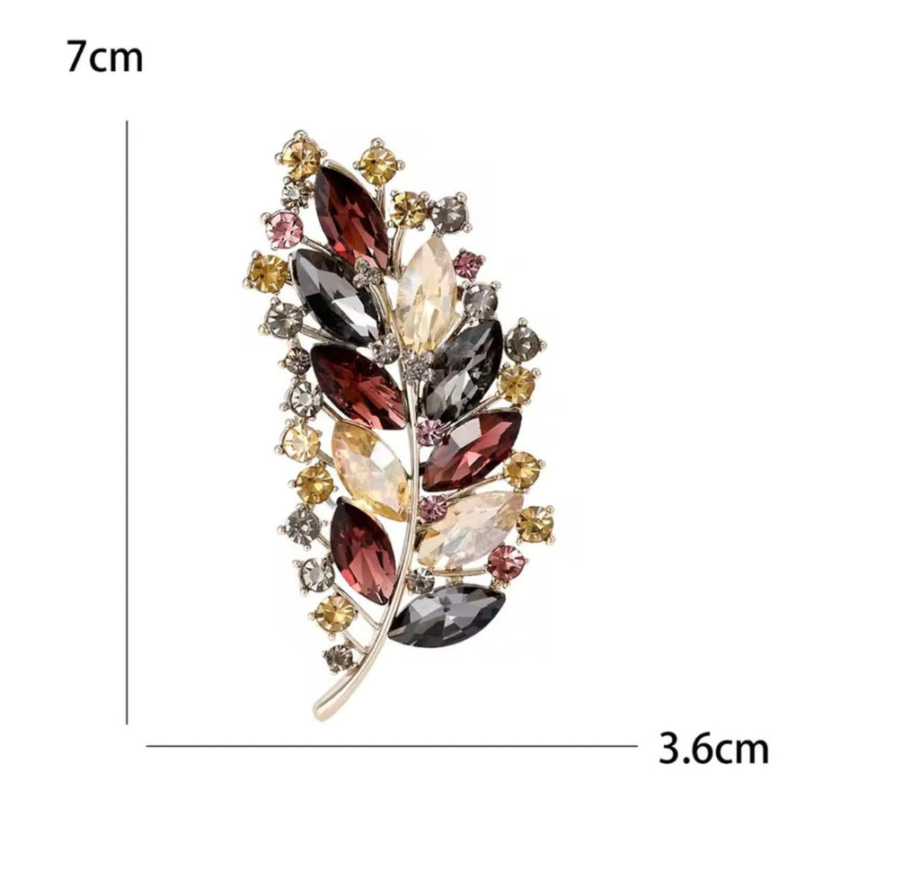 Crystal Leaf Brooch – alternate view 7