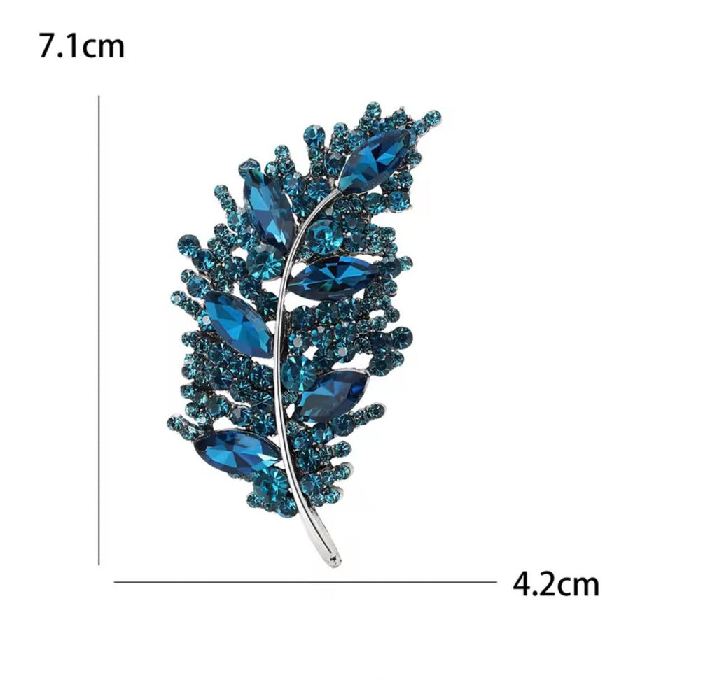 Crystal Leaf Brooch – alternate view 3