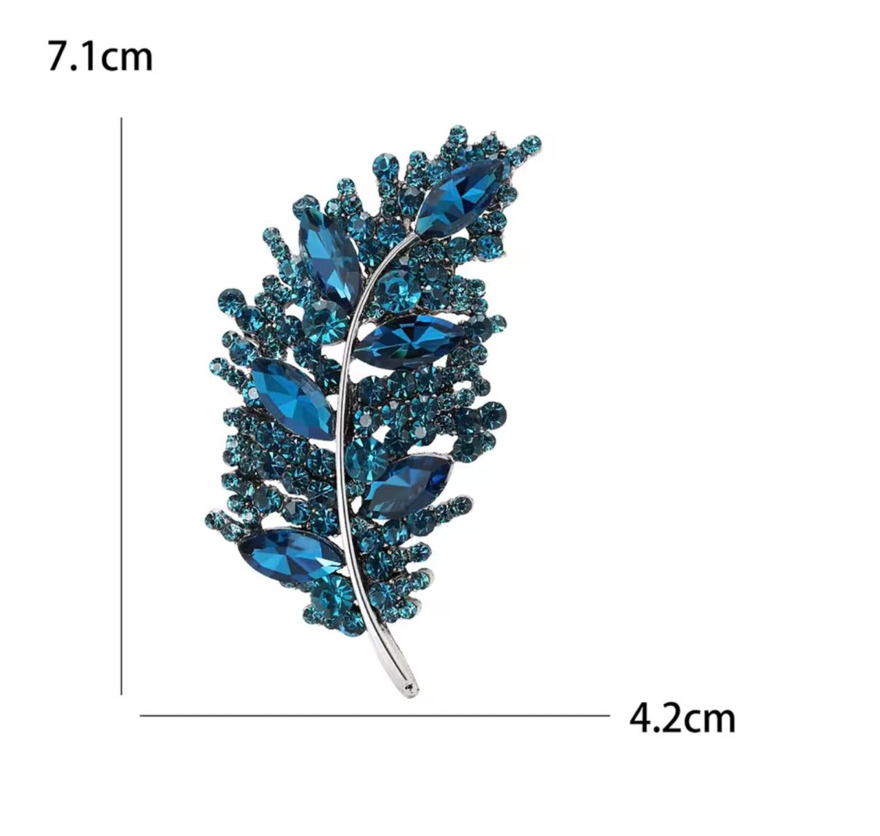 Crystal Leaf Brooch – alternate view 3