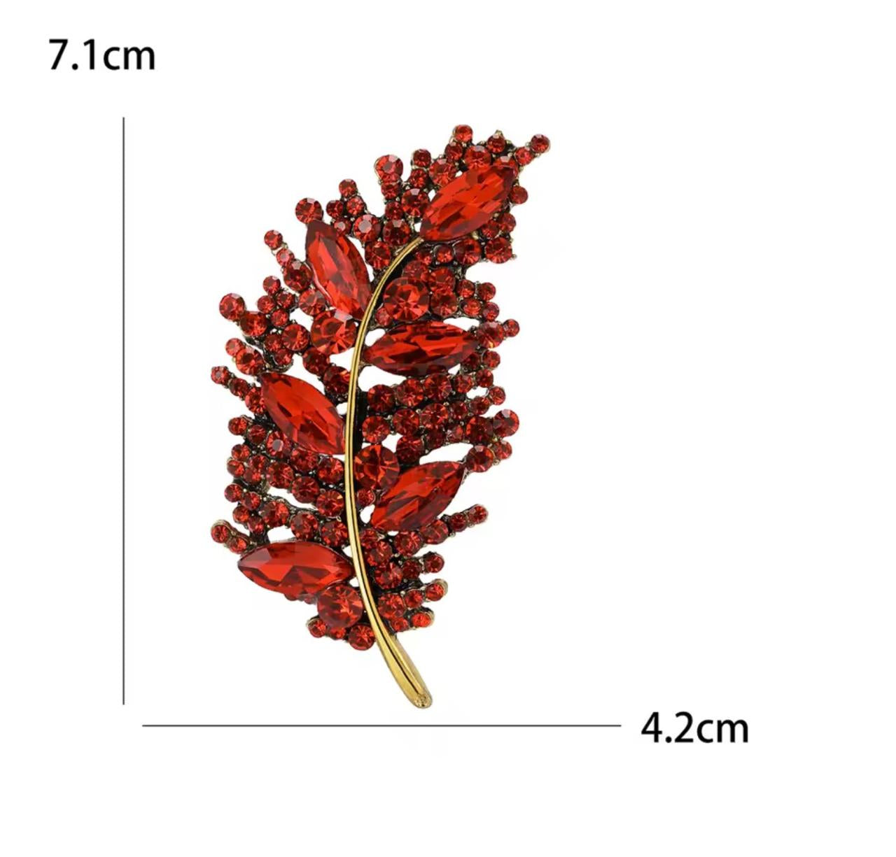 Crystal Leaf Brooch – alternate view 4