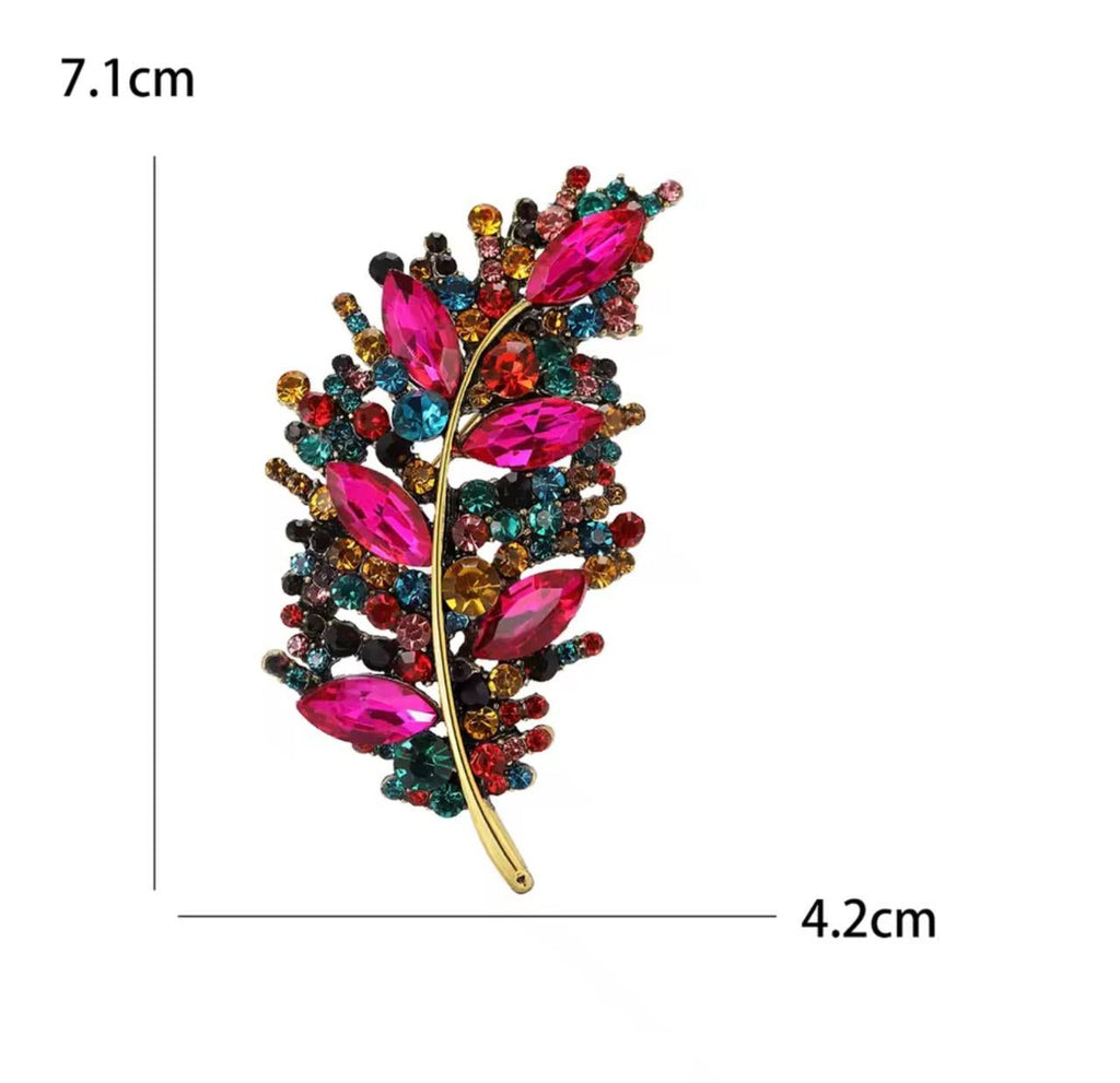 Crystal Leaf Brooch – alternate view 5