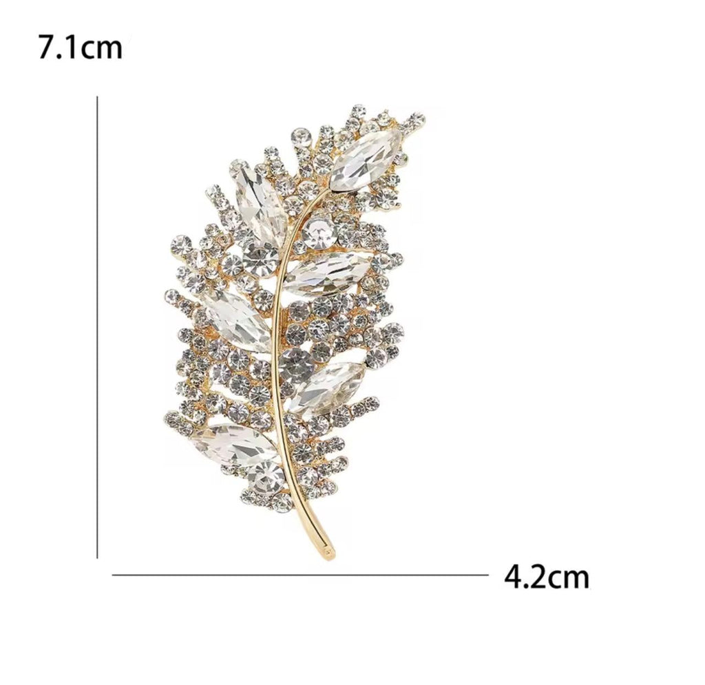 Crystal Leaf Brooch – alternate view 6