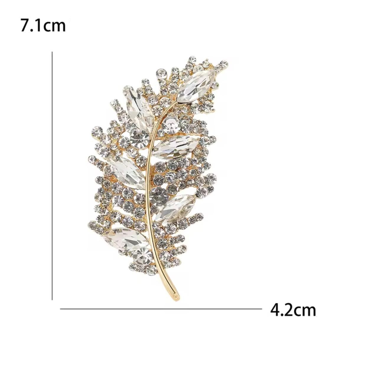 Crystal Leaf Brooch – alternate view 6
