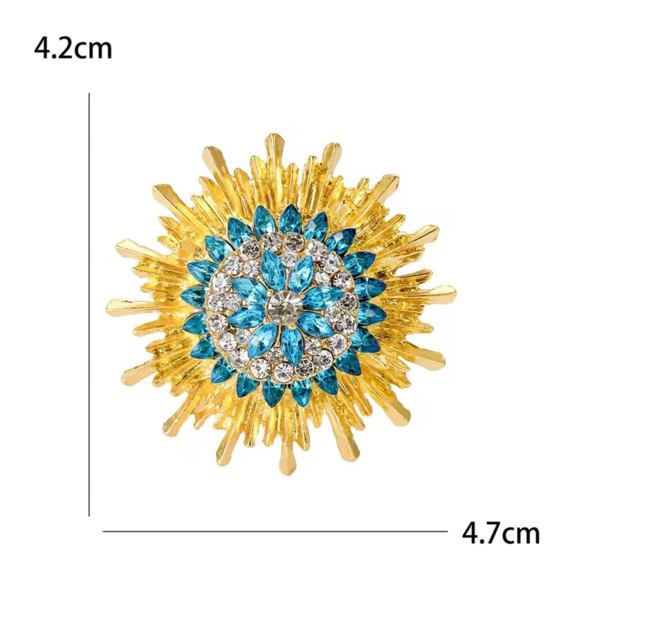 Crystal Sunflower Brooch – alternate view 3