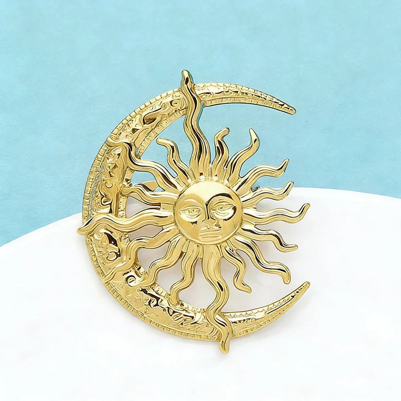 Sun & Moon Brooch – alternate view 3