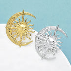 Sun & Moon Brooch – alternate view 2