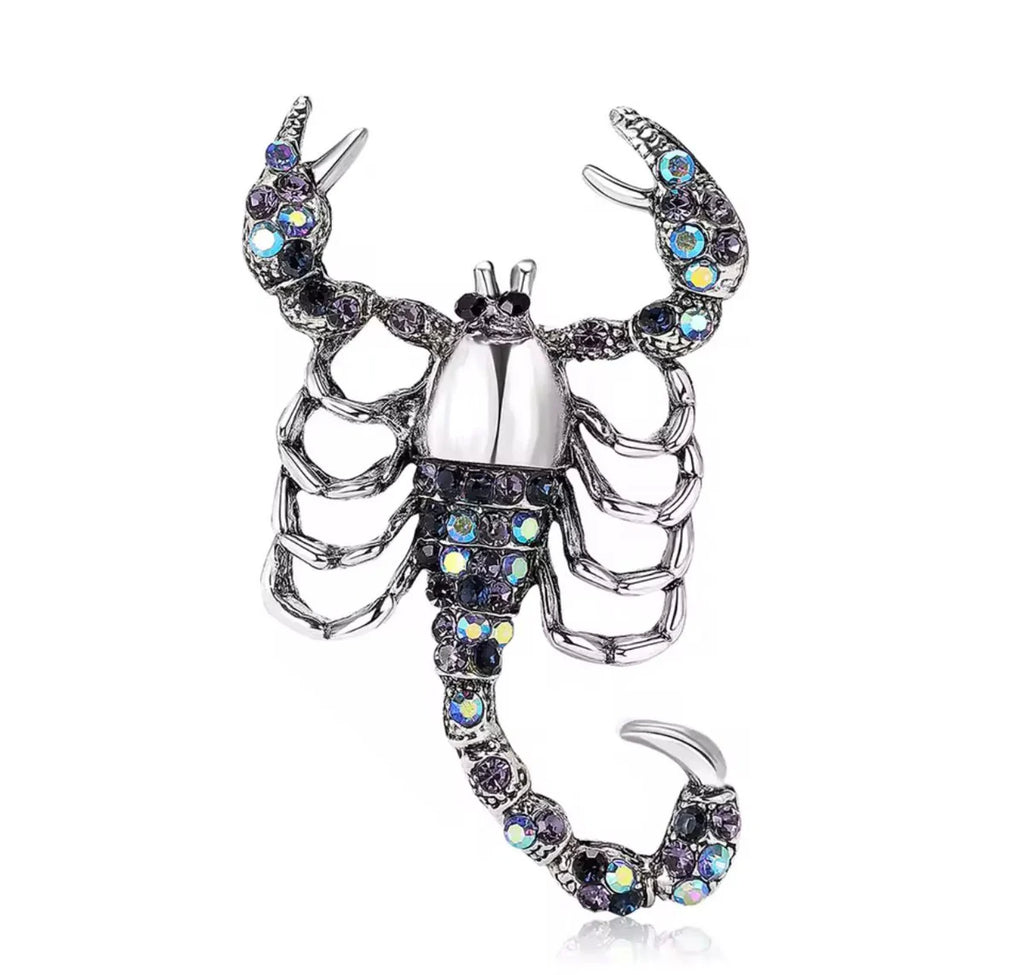 Crystal Scorpion Brooch