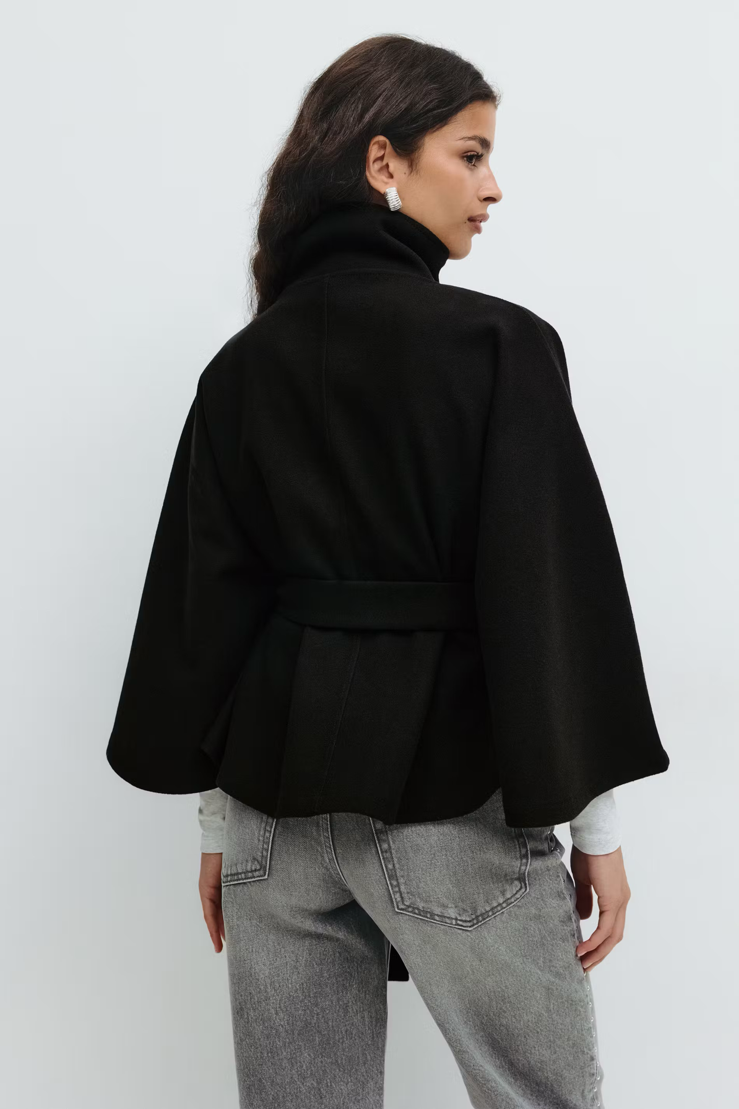 Cape-style Jacket and Belt