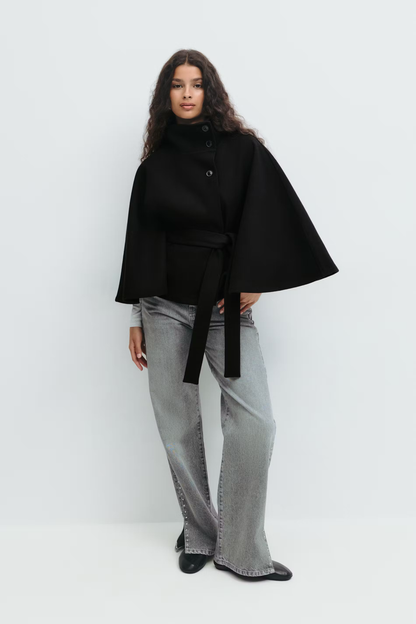 Cape-style Jacket and Belt