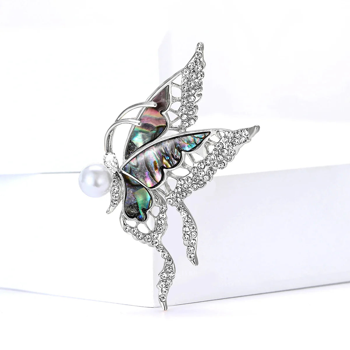 Crystal Butterfly Brooch