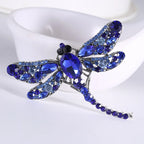 Crystal Dragonfly Brooch