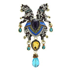 Vintage Crystal Leopard Brooch