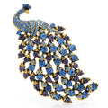 Crystal Peacock Brooch