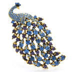 Crystal Peacock Brooch