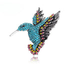 Crystal Hummingbird Brooch