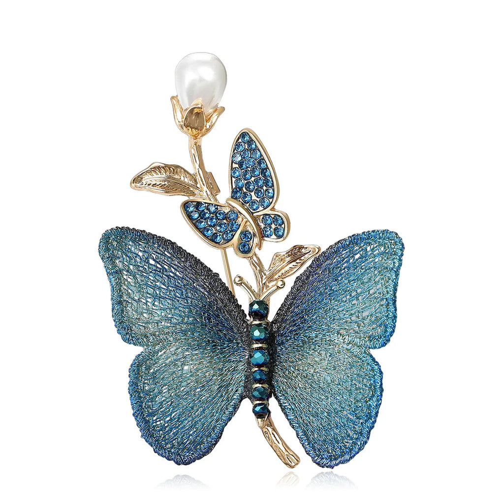 Crystal Butterfly Brooch