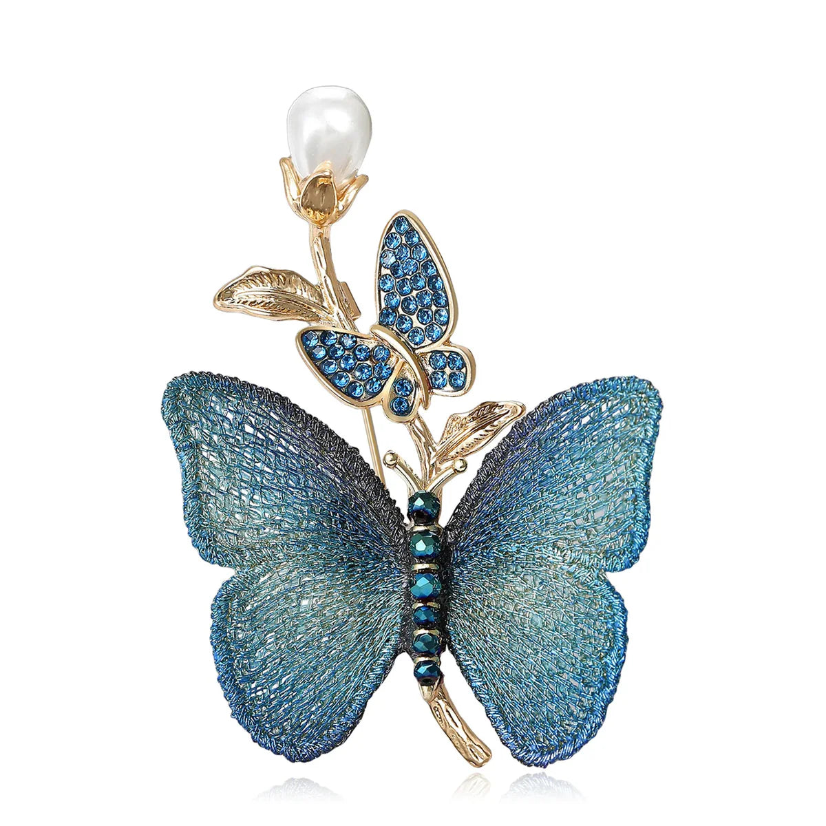 Crystal Butterfly Brooch