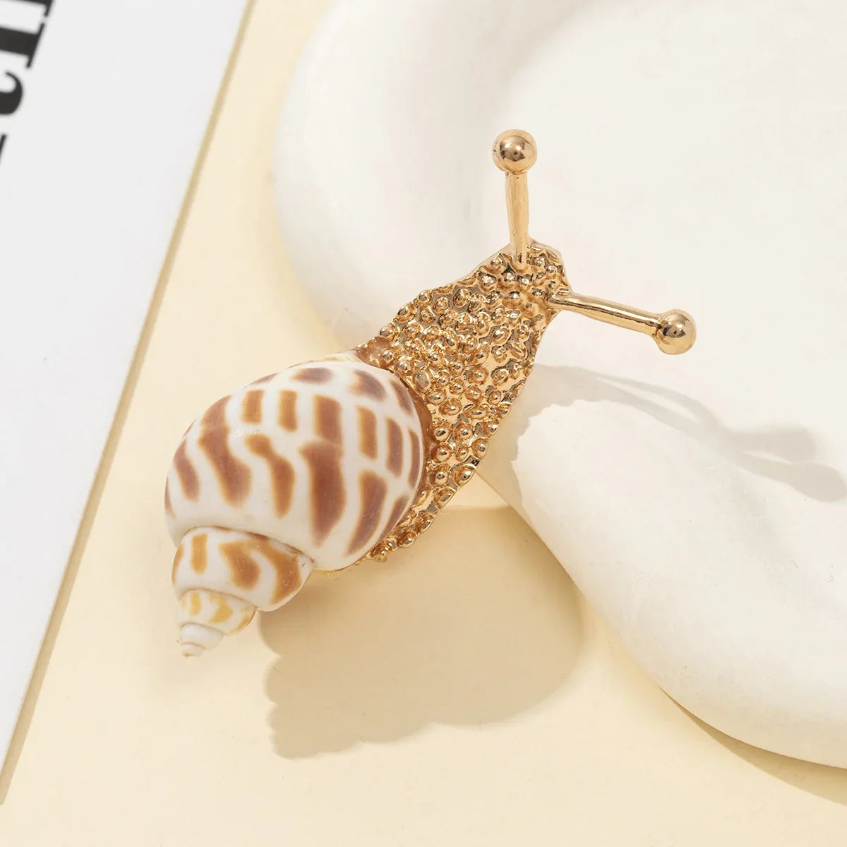 Crystal Shell Brooch