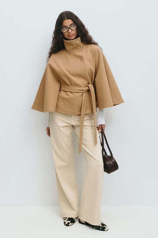 Cape-style Jacket and Belt
