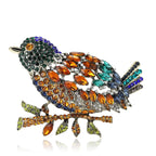 Crystal Bird Brooch