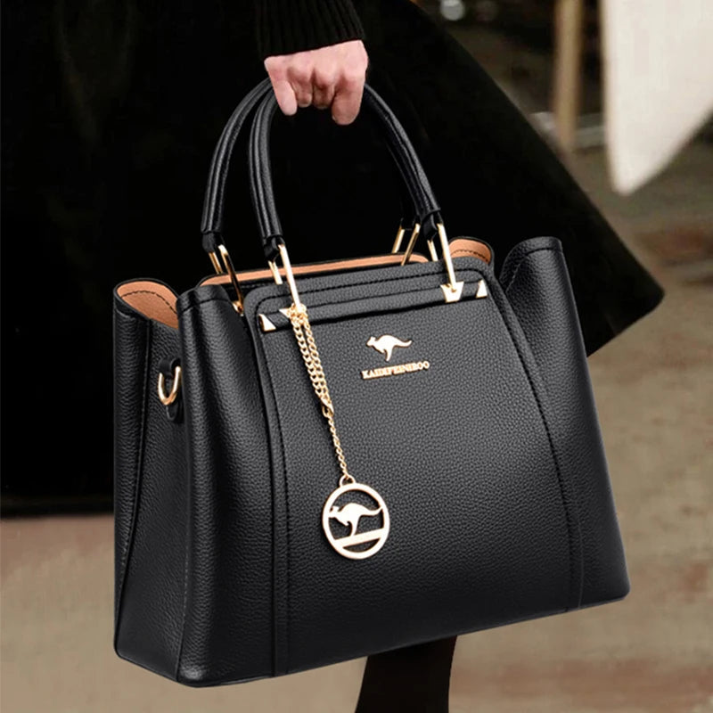 Sac à bandoulière en cuir souple pour femme 
