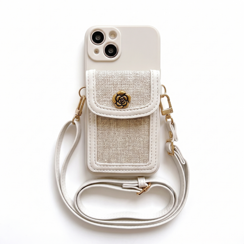 Camellia Garden Crossbody Wallet iPhone Case – product image 1