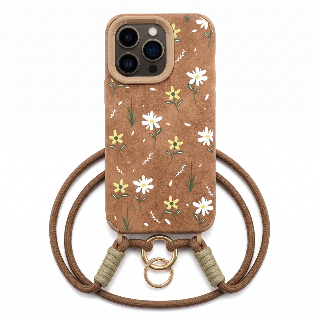 Caramel Garden iPhone Case with Strap – product image 1