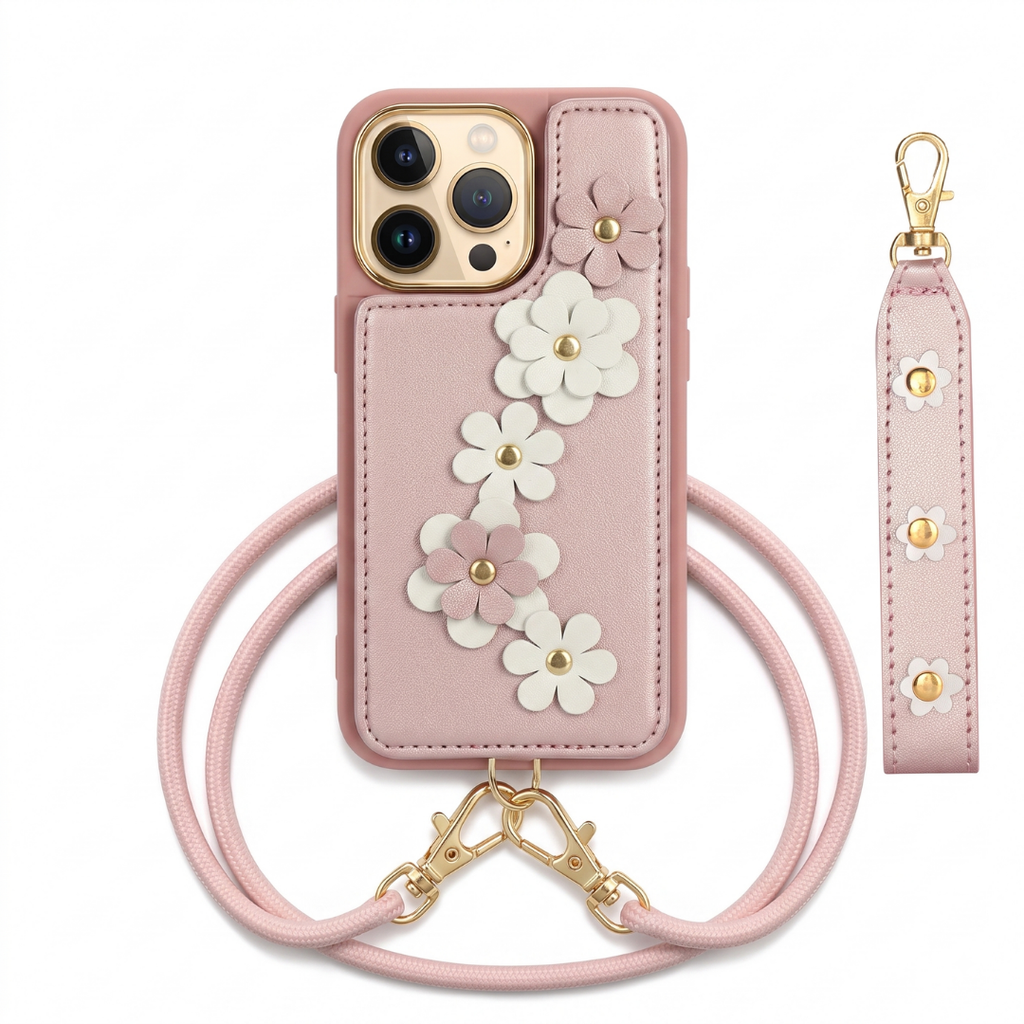 Daisy Garden Wallet iPhone Case with Straps – product image 4
