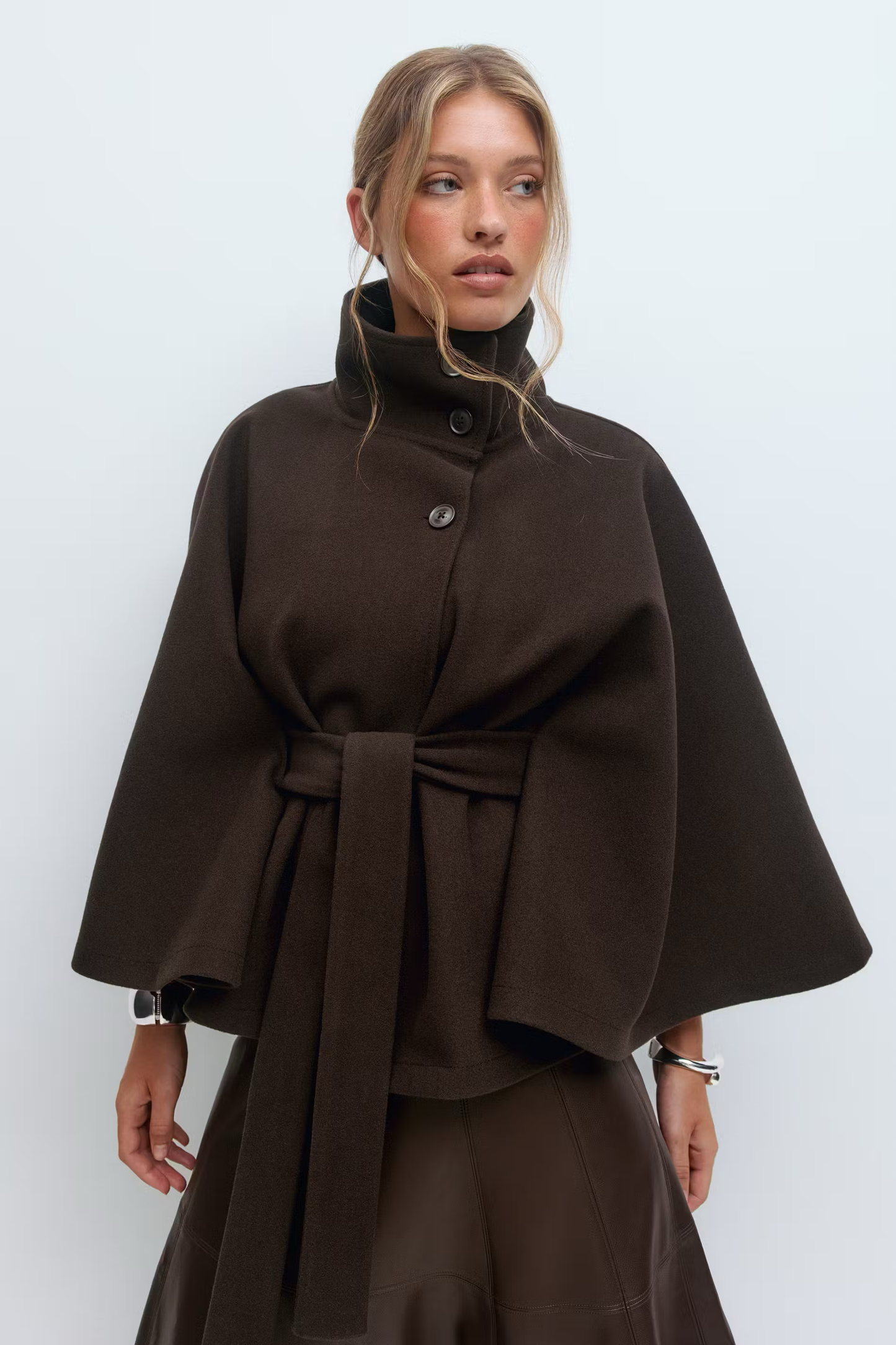 Cape-style Jacket and Belt