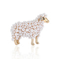 Faux Pearl Sheep Brooch