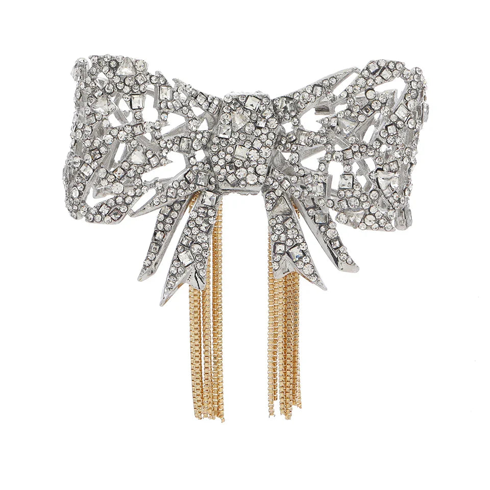 Vintage Tassel Bow Brooch