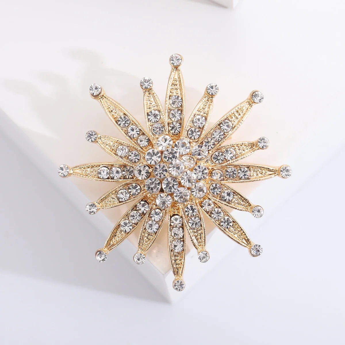 Royale Crystal Sun Brooch