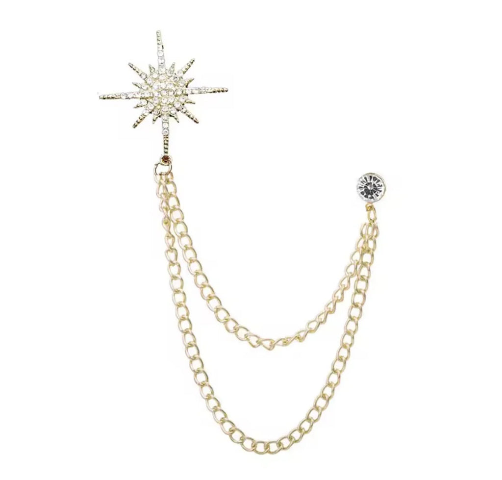 Crystal Star Brooch