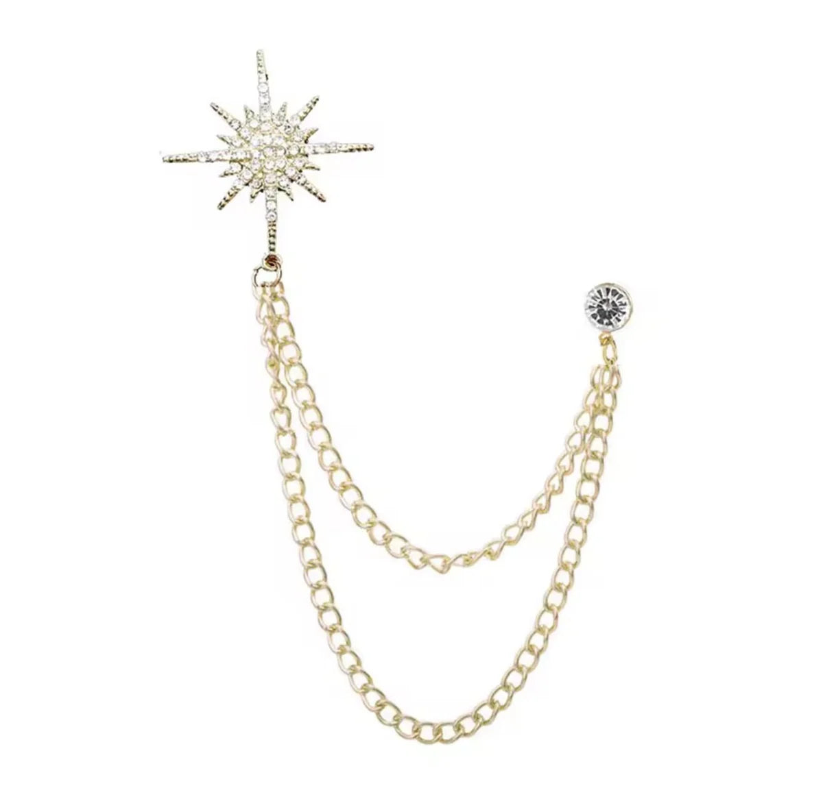 Crystal Star Brooch