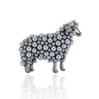 Faux Pearl Sheep Brooch