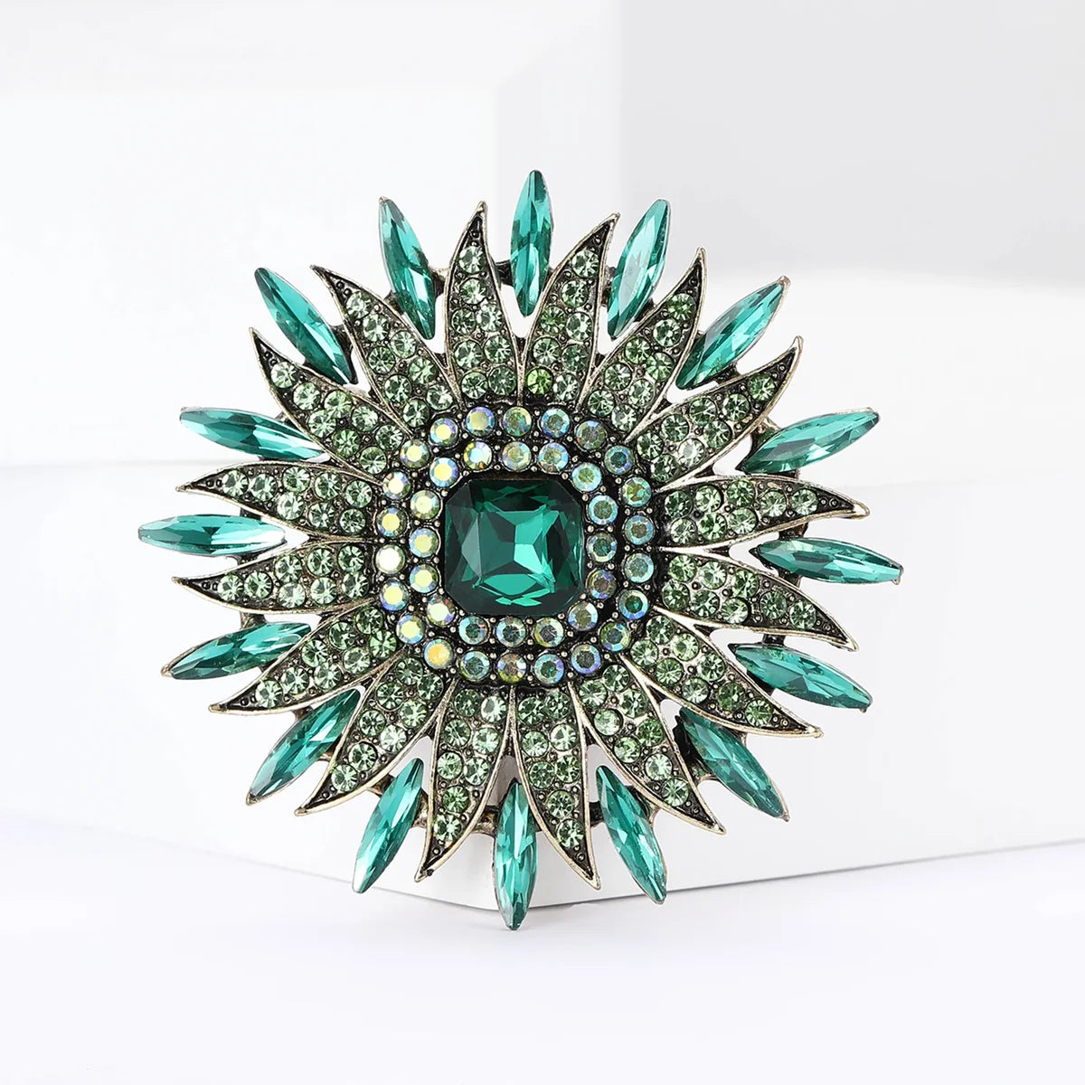 Crystal Sunflower Brooch