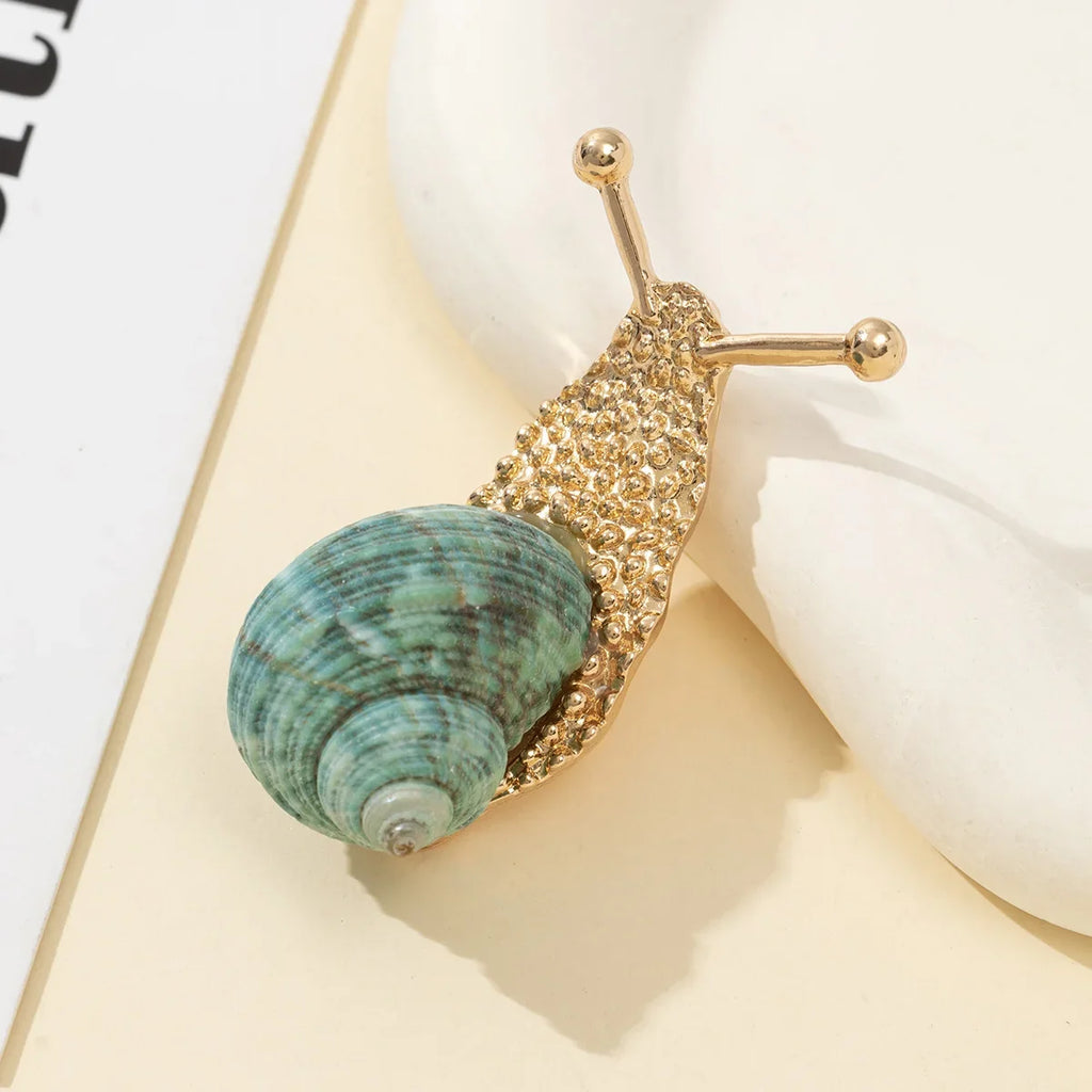 Crystal Shell Brooch