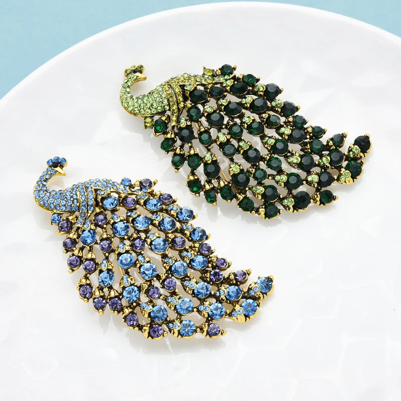 Crystal Peacock Brooch – product view