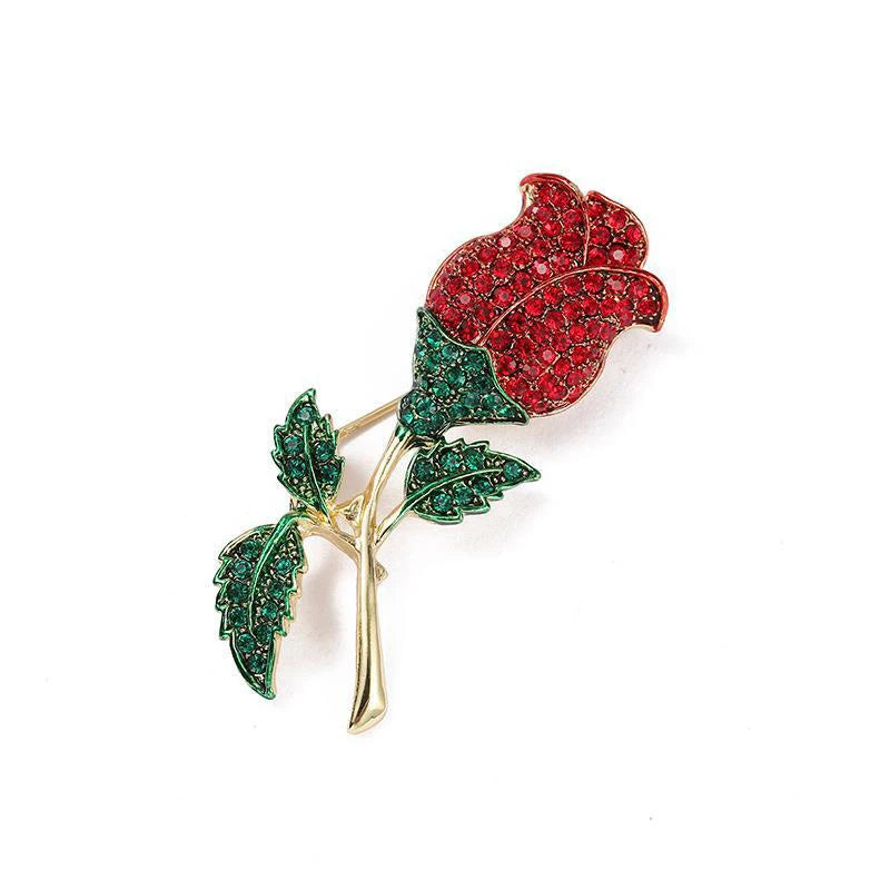 Crystal Rose Brooch – product view