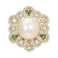 Faux Pearl Flower Brooch – product view