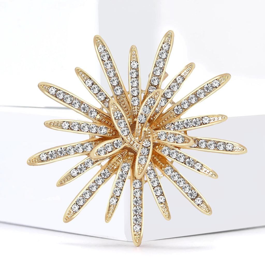 Royale Crystal Sun Brooch – product view