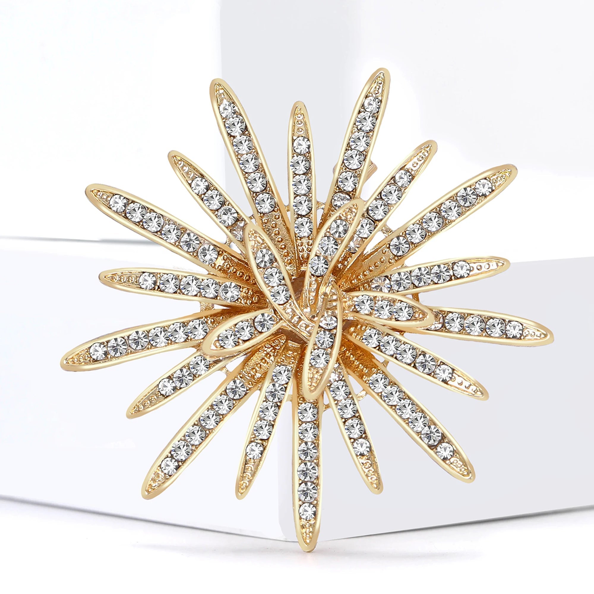 Royale Crystal Sun Brooch – product view