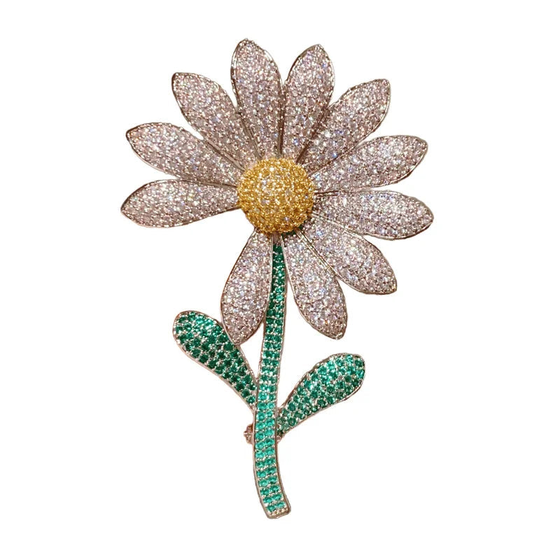 Crystal Daisy Brooch – product view