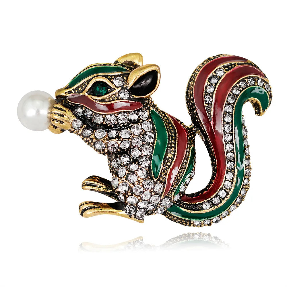 Crystal Squirrel Brooch – product view