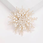 Faux Pearl Flower Brooch – product view