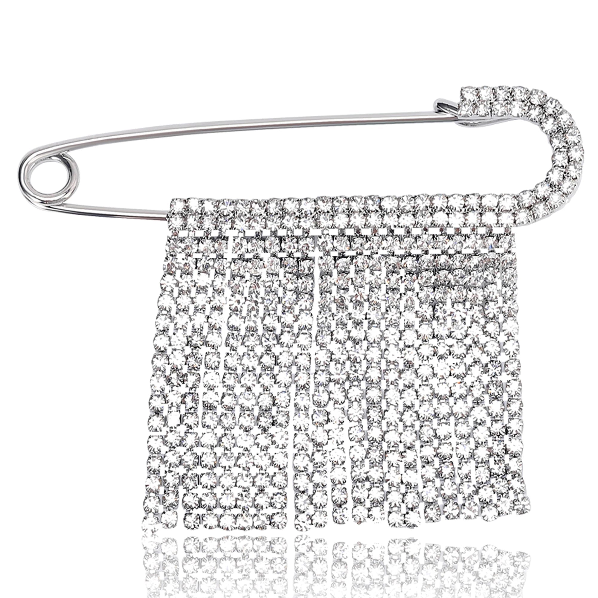 Crystal Tassel Statement Brooch – product view