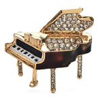 Enamel Crystal Piano Brooch – product view